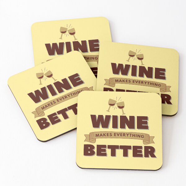 Item preview, Wine makes everything better red brown wine banner  designed and sold by Manoroma.