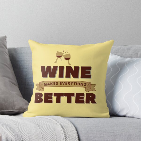 Item preview, Wine makes everything better red brown wine banner  designed and sold by Manoroma.
