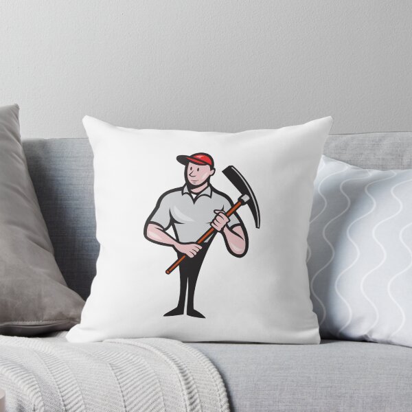 Item preview, Construction Worker Pickaxe Cartoon designed and sold by patrimonio.