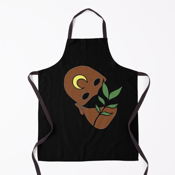 Item preview, Creepy Human Face with Plant Leaf - Repeat Print designed and sold by 10pmCreations.
