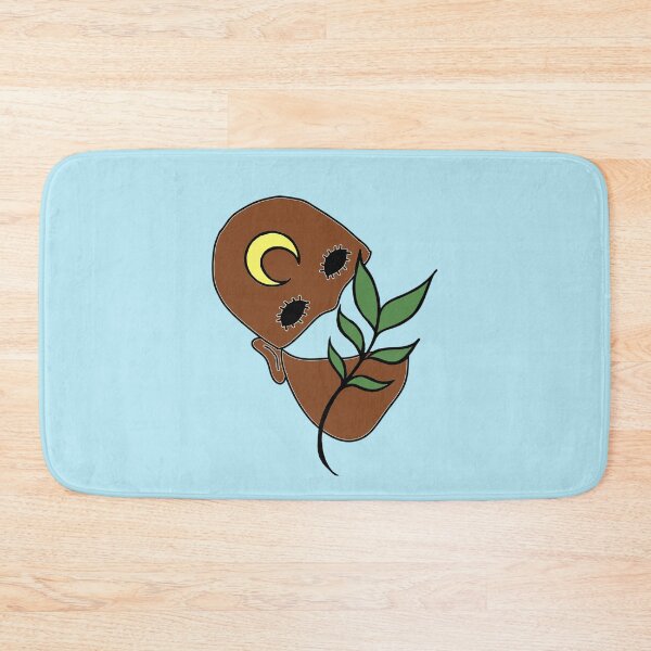 Item preview, Creepy Human Face with Plant Leaf - Repeat Print designed and sold by 10pmCreations.
