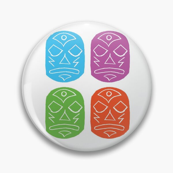 Item preview, Lucha Quartet of Colors - linocut design and print  designed and sold by PixelPalmer.