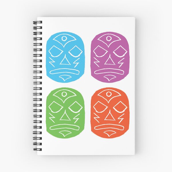 Item preview, Lucha Quartet of Colors - linocut design and print  designed and sold by PixelPalmer.