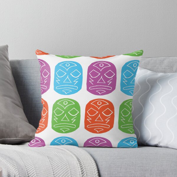 Item preview, Lucha Quartet of Colors - linocut design and print  designed and sold by PixelPalmer.