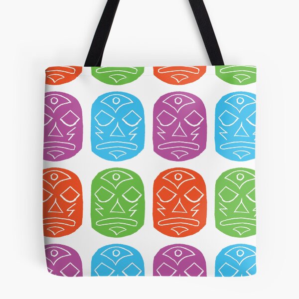 Item preview, Lucha Quartet of Colors - linocut design and print  designed and sold by PixelPalmer.