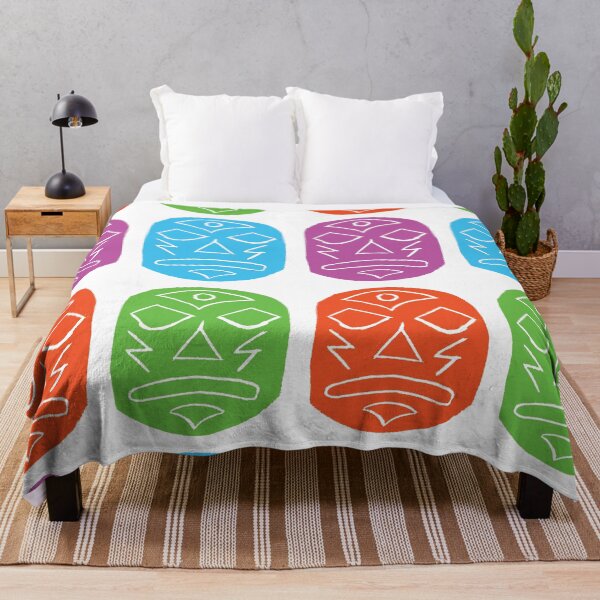 Item preview, Lucha Quartet of Colors - linocut design and print  designed and sold by PixelPalmer.