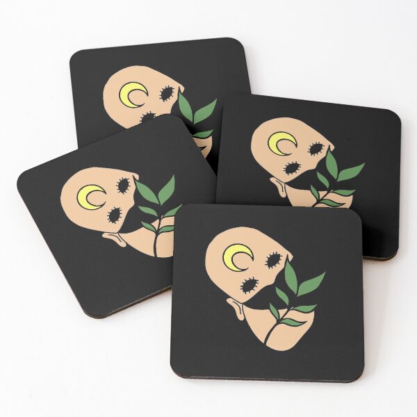Item preview, Creepy Human Face with Plant Leaf - Repeat Print designed and sold by 10pmCreations.