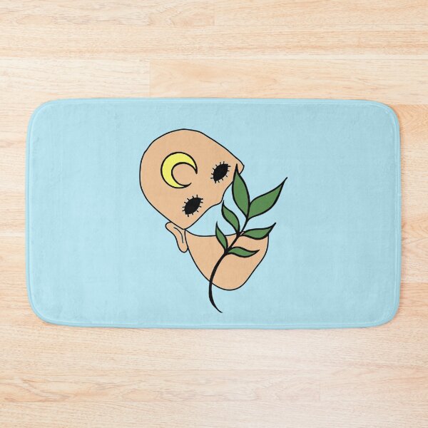 Item preview, Creepy Human Face with Plant Leaf - Repeat Print designed and sold by 10pmCreations.