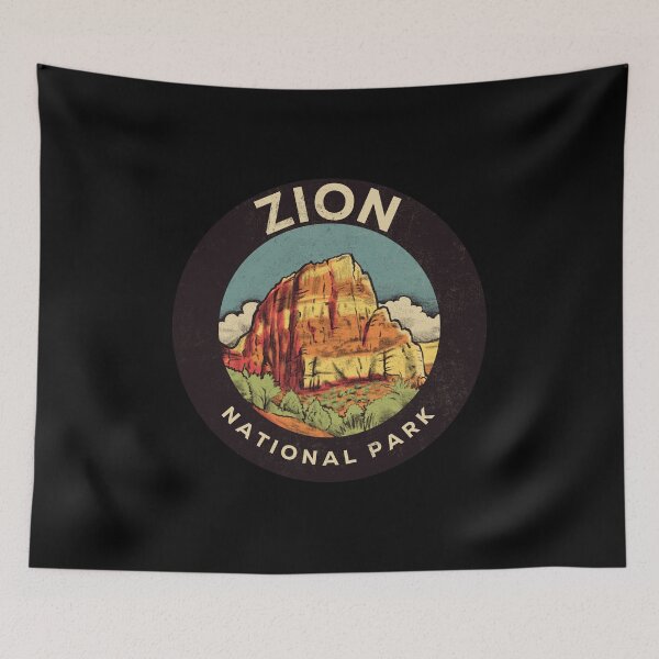 Item preview, Zion Angel's Landing Retro Badge designed and sold by HalpinDesign.