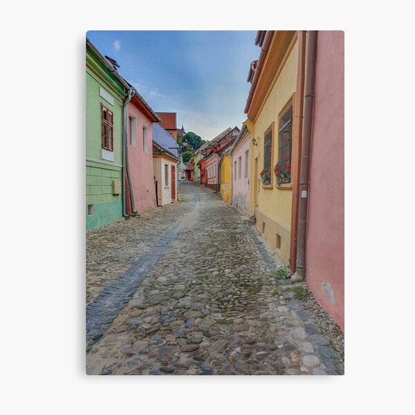 Sighisoara Old Town street Metal Print
