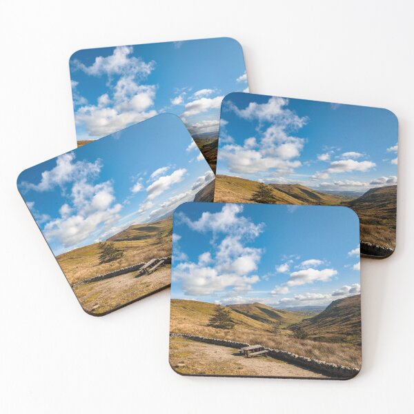 Item preview, Blue sky, mountains and valley with picnic tables in Ardara, County Donegal, Ireland designed and sold by AlbertMi.