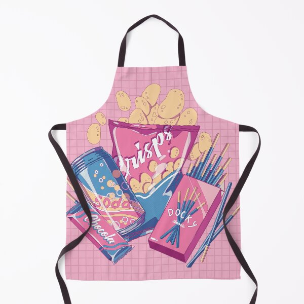 Item preview, Copy of My delicious snack friends: crisps, soda drinks, and some sweet chocolate (pink background) designed and sold by AnGoArt.