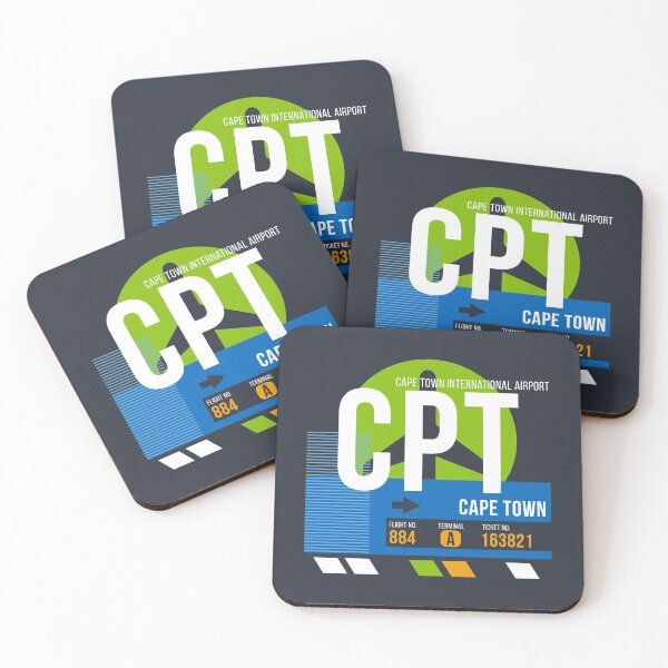 Item preview, Cape Town, South Africa (CPT) Airport Code Baggage Tag designed and sold by SLAG-Creative.