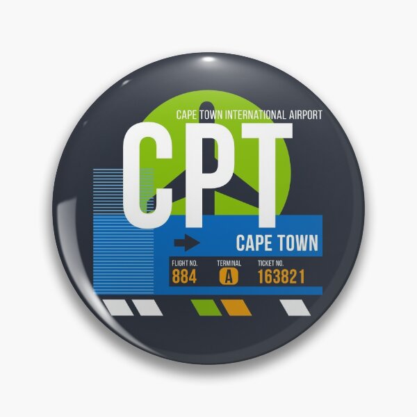 Item preview, Cape Town, South Africa (CPT) Airport Code Baggage Tag designed and sold by SLAG-Creative.