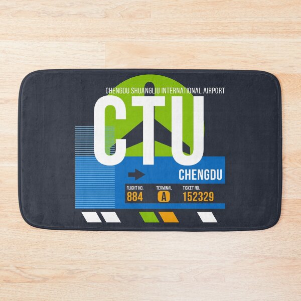 Item preview, Chengdu, China (CTU) Airport Code Baggage Tag designed and sold by SLAG-Creative.