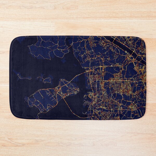 Item preview, Incheon, South Korea Map - City At Night designed and sold by deMAP.