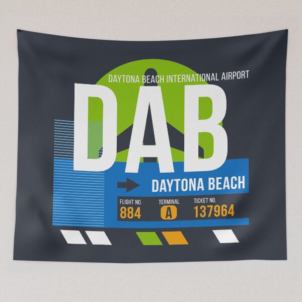 Item preview, Daytona Beach, Florida (DAB) Airport Code Baggage Tag designed and sold by SLAG-Creative.