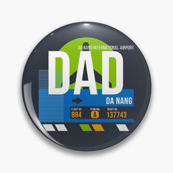 Artikelvorschau, Da Nang, Vietnam (DAD) Flughafencode Gepäckanhänger entworfen und verkauft von SLAG-Creative.