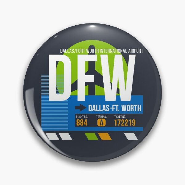 Item preview, Dallas-Fort Worth (DFW) Airport Code Baggage Tag designed and sold by SLAG-Creative.