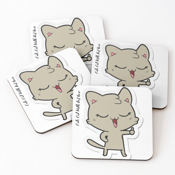 Item preview, Cute Cat With Red Nose designed and sold by PODmr.