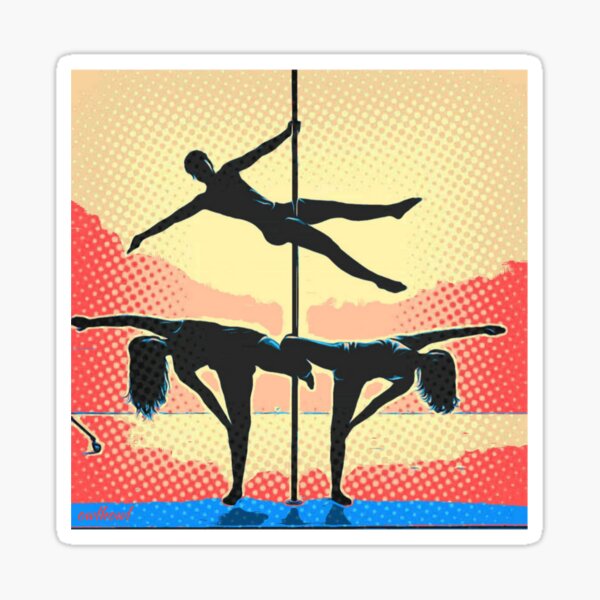 Pole Dance Pop Art Sticker