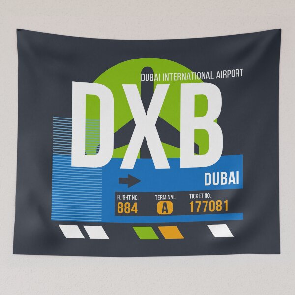 Item preview, Dubai, UAE (DXB) Airport Code Baggage Tag designed and sold by SLAG-Creative.