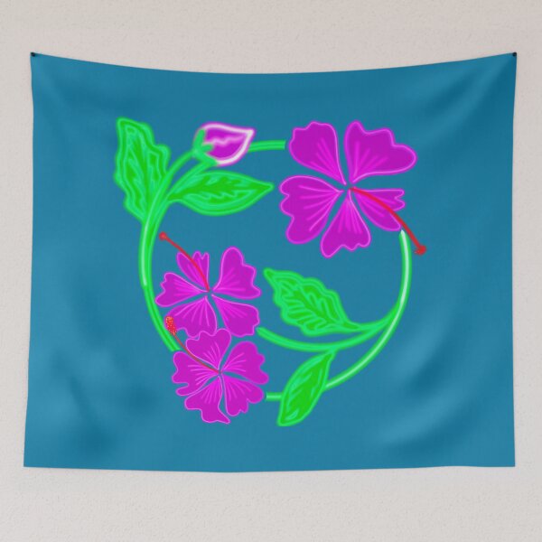 Item preview, Full color tropical flower in neon color. designed and sold by Apostrophe8.
