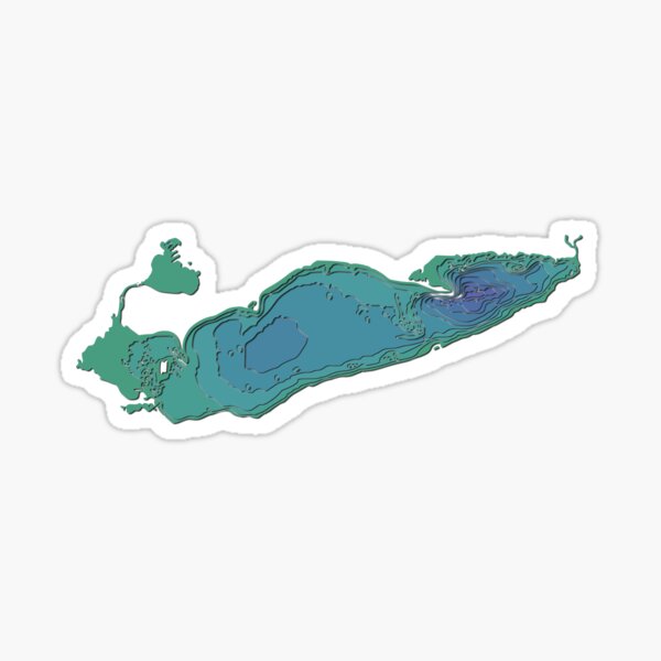 Item preview, Lake Erie Topographical Map designed and sold by kiramrob.
