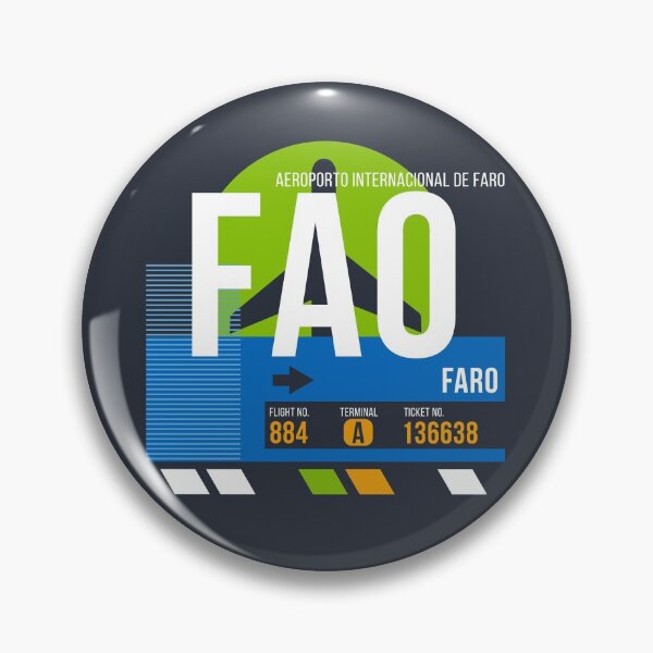 Item preview, Faro Algarve, Portugal (FAO) Airport Code Baggage Tag designed and sold by SLAG-Creative.