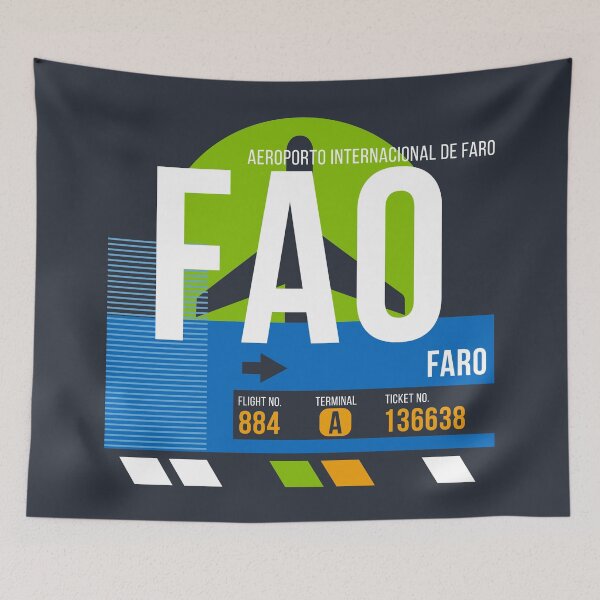 Item preview, Faro Algarve, Portugal (FAO) Airport Code Baggage Tag designed and sold by SLAG-Creative.