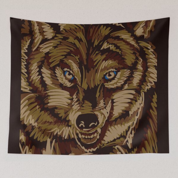 Item preview, Wolf color doodle designed and sold by IcalsaidArt.