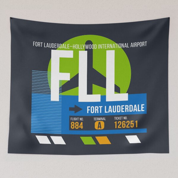 Item preview, Fort Lauderdale, Florida (FLL) Airport Code Baggage Tag designed and sold by SLAG-Creative.