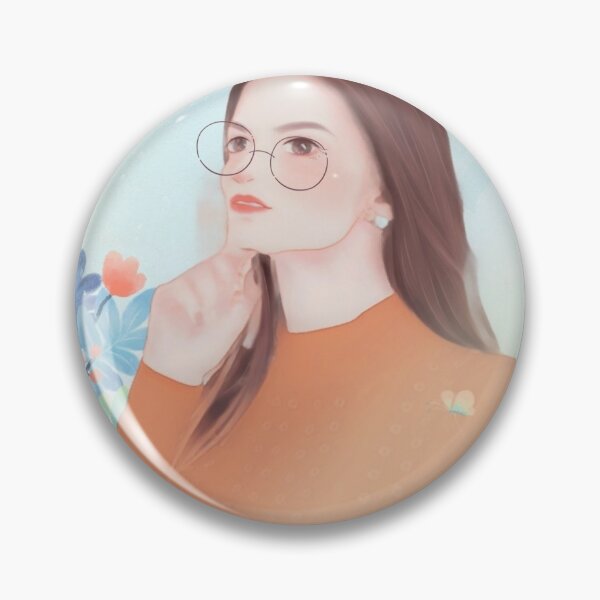 Item preview, Beautiful watercolor canvas of a beautiful philosophy woman with glasses designed and sold by chicsignzodiac.