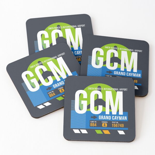 Item preview, Grand Cayman Islands (GCM) Airport Code Baggage Tag designed and sold by SLAG-Creative.