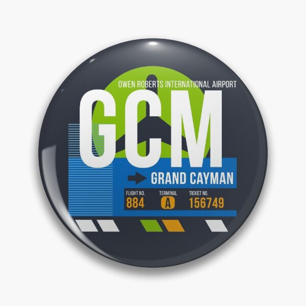 Item preview, Grand Cayman Islands (GCM) Airport Code Baggage Tag designed and sold by SLAG-Creative.