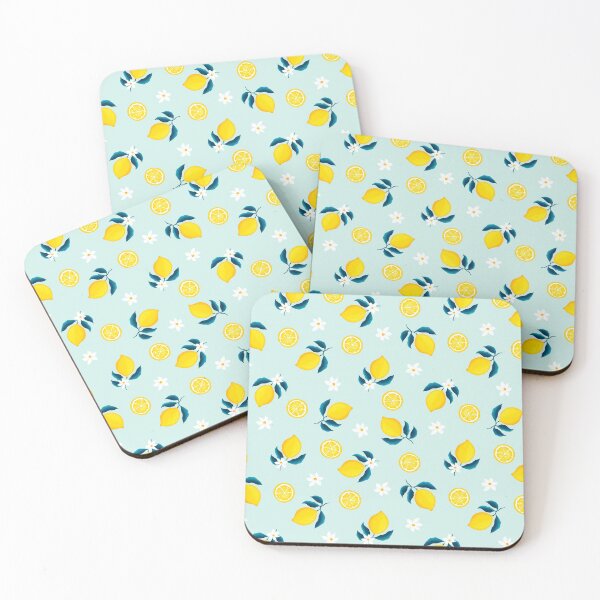 Item preview, Seamless pattern with lemons and flowers on a blue background. Lemon pattern for fabric, paper, clothing designed and sold by IriSev.