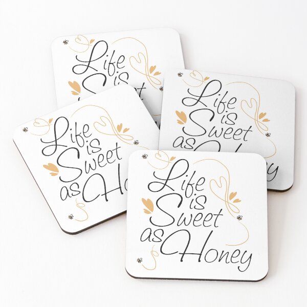 Item preview, Life is Sweet as Honey Lettering Design designed and sold by Khotekmei.