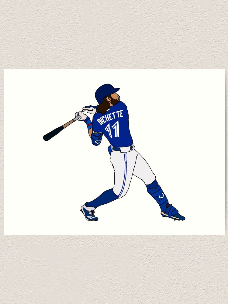 Bo Bichette Jersey Art Toronto Blue Jays MLB Wall Art Home 