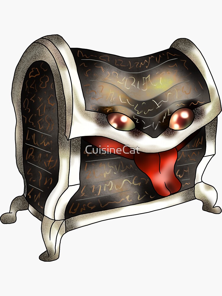 Cute magical mimic chest  Sticker for Sale by CuisineCat