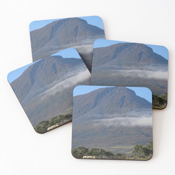 Item preview, Cute and funny looking cows with a great view to Pico mountain, during hiking trail at the Azores, highest mountain in Portugal. designed and sold by AylaHarbich.