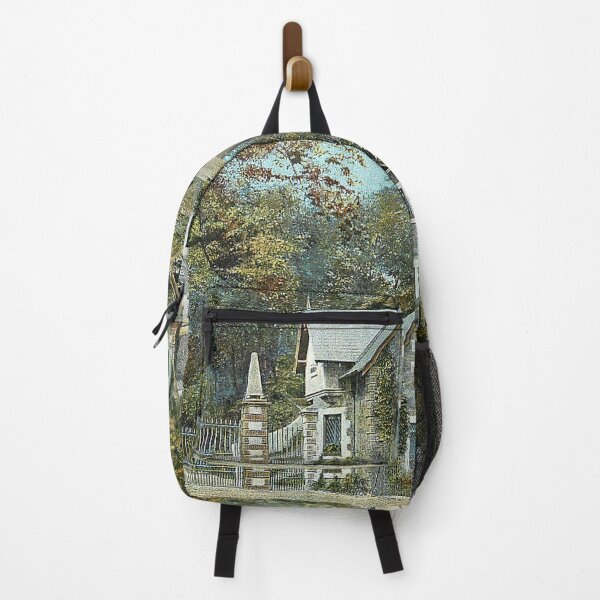 Item preview, Vintage Illustration of Entrance to Wilton Lodge Park, Hawick designed and sold by yourscotborders.