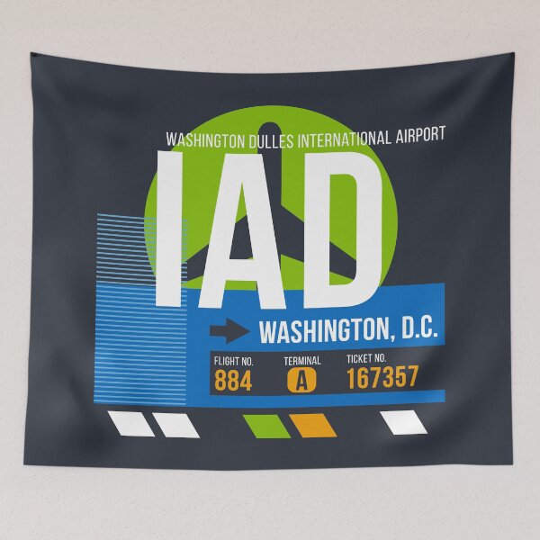 Item preview, Washington, DC (IAD) Airport Code Baggage Tag designed and sold by SLAG-Creative.