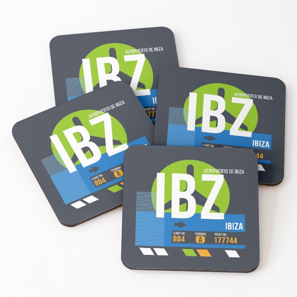 Item preview, Ibiza, Spain (IBZ) Airport Code Baggage Tag designed and sold by SLAG-Creative.