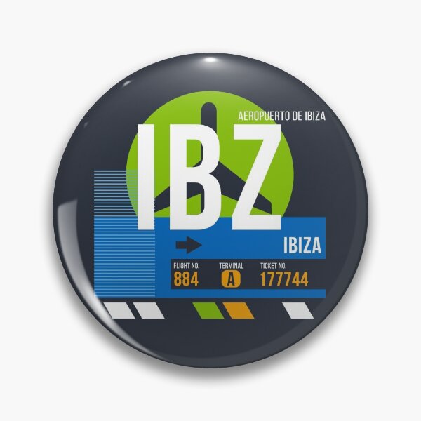 Item preview, Ibiza, Spain (IBZ) Airport Code Baggage Tag designed and sold by SLAG-Creative.