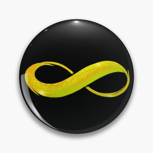 Item preview, Golden Yellow INFINITY Symbol / Neurodiversity Autism ADHD Acceptance / Sparkle Effect  designed and sold by wild.geranium.design.