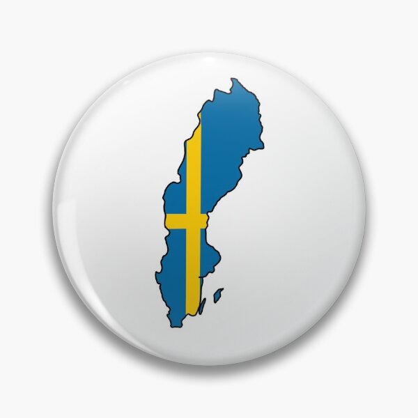 Item preview, Swedish Flag and Country Outline designed and sold by Laffinch.