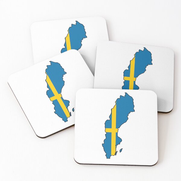 Item preview, Swedish Flag and Country Outline designed and sold by Laffinch.