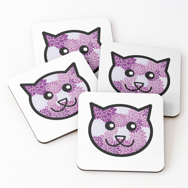 Item preview, Cute kitty face with floral pattern designed and sold by Arun Fernando.