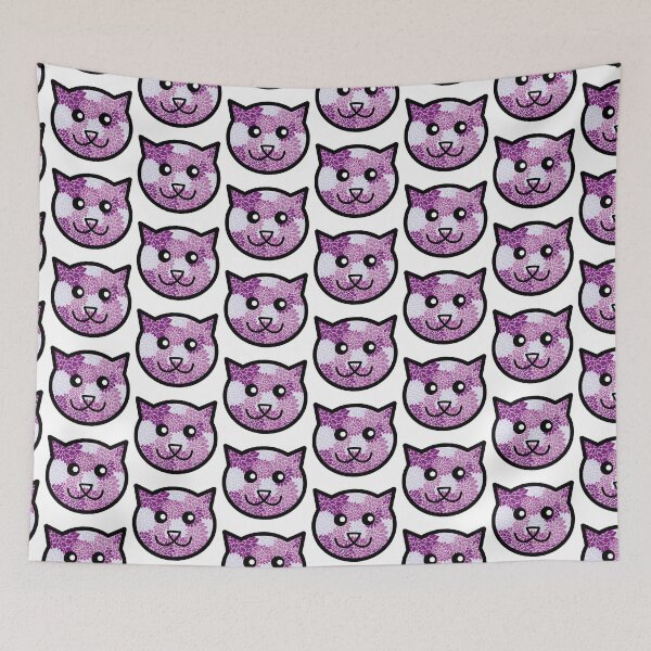 Item preview, Cute kitty face with floral pattern designed and sold by Arun Fernando.