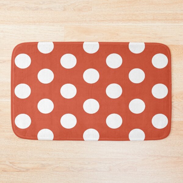 Item preview, Large WHITE and TENNIS COURT CLAY POLKA DOTS designed and sold by RachelMacht.